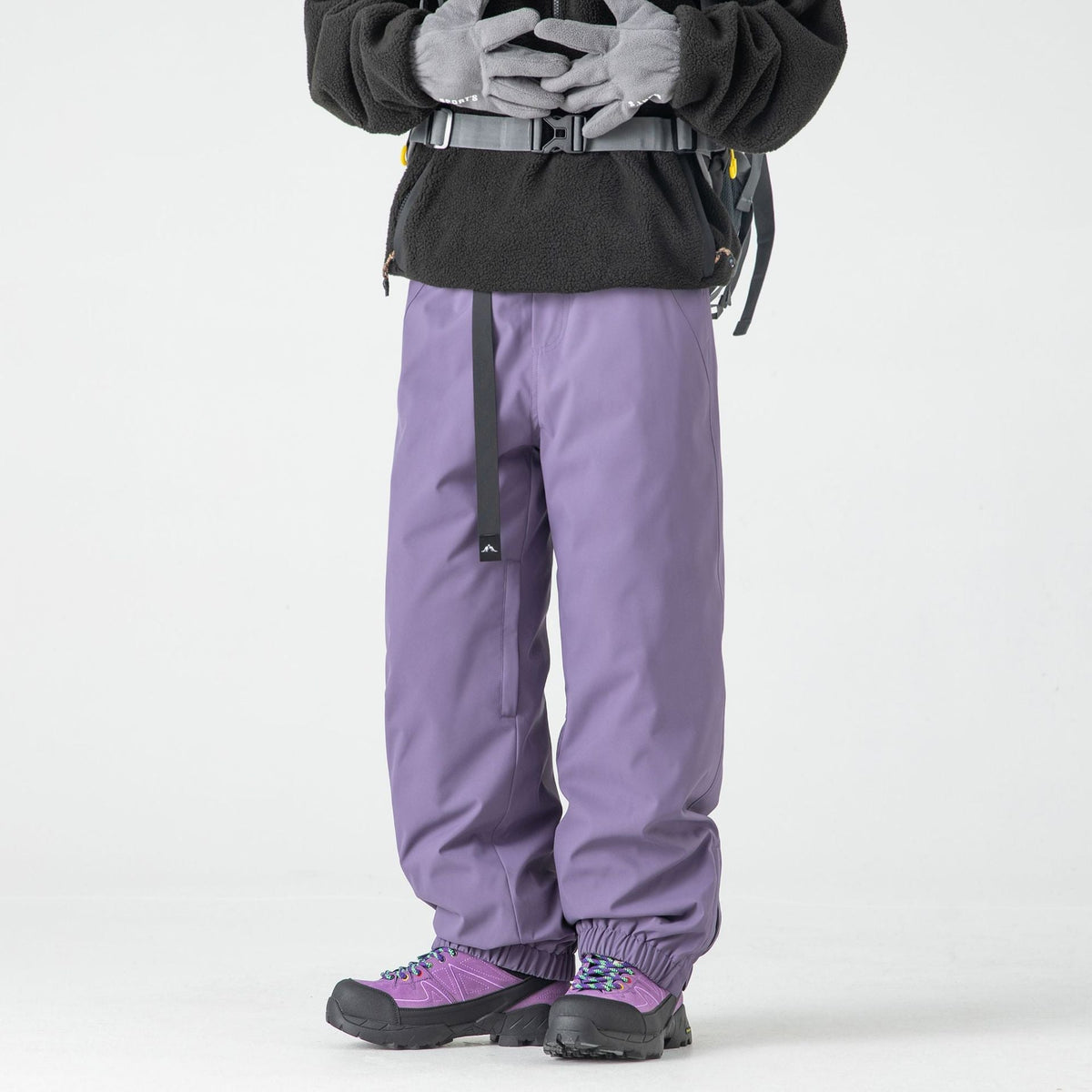 Pantalon de Ski Homme à Coque Rigide Doublé Polaire – Taille Mi-Haute Imperméable