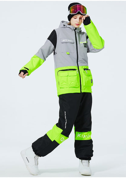 Ensemble de Ski Hivernal Unisexe – Tenue de Neige Respirante et Isolée en Deux Pièces