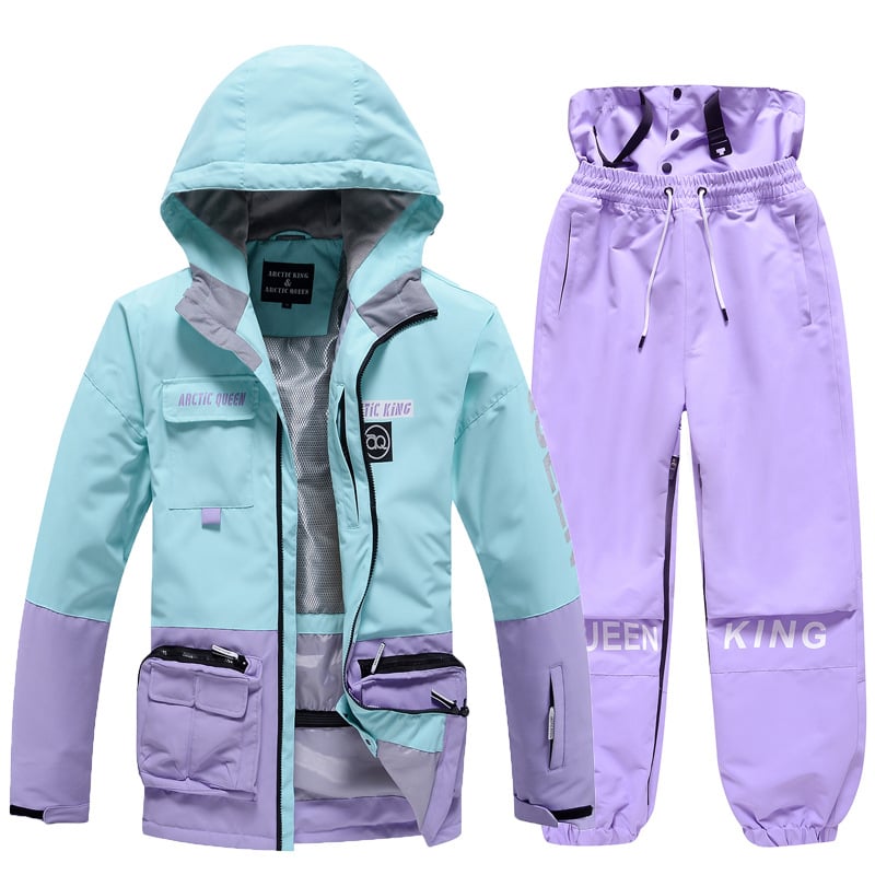 Ensemble de Ski Hivernal Unisexe – Tenue de Neige Respirante et Isolée en Deux Pièces