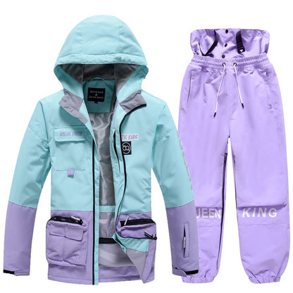Ensemble de Ski Hivernal Unisexe – Tenue de Neige Respirante et Isolée en Deux Pièces