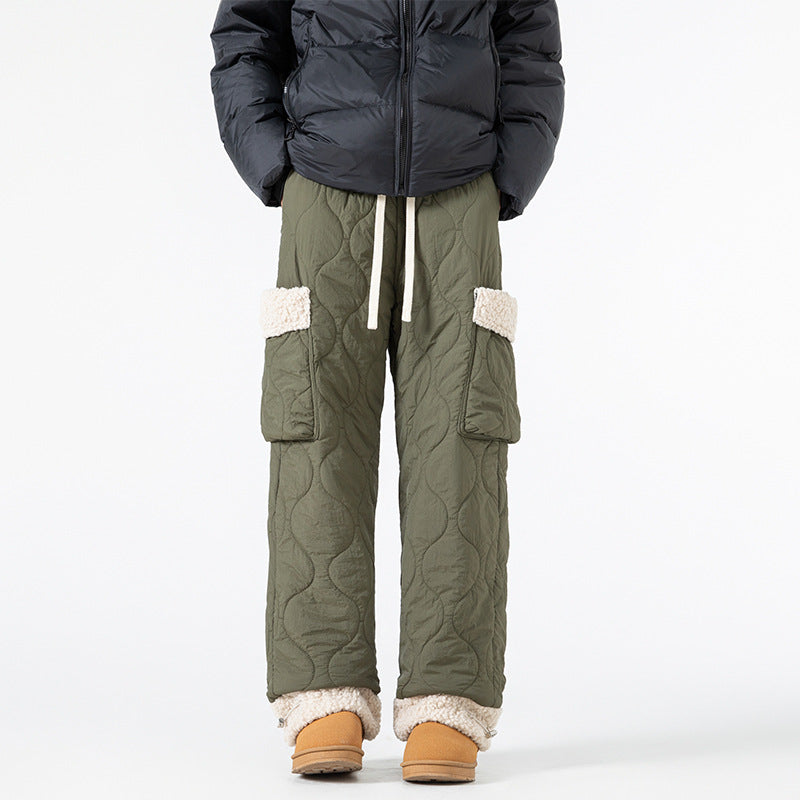 Pantalon de Ski Matelassé pour Homme – Pantalon d’Hiver Épais à Coupe Droite