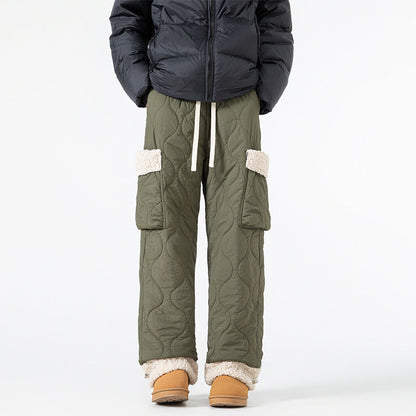 Pantalon de Ski Matelassé pour Homme – Pantalon d’Hiver Épais à Coupe Droite