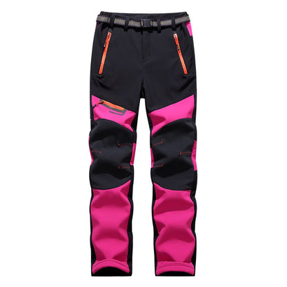 Pantalon de Ski Unisexe – Pantalon d’Hiver à Design Contrasté pour Activités sur Neige