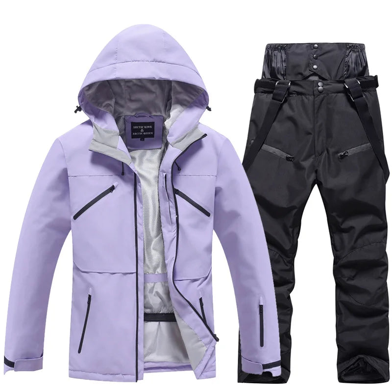 Combinaison de Ski Hivernale Isolée Unisexe – Veste et Pantalon Respirants pour Snowboard