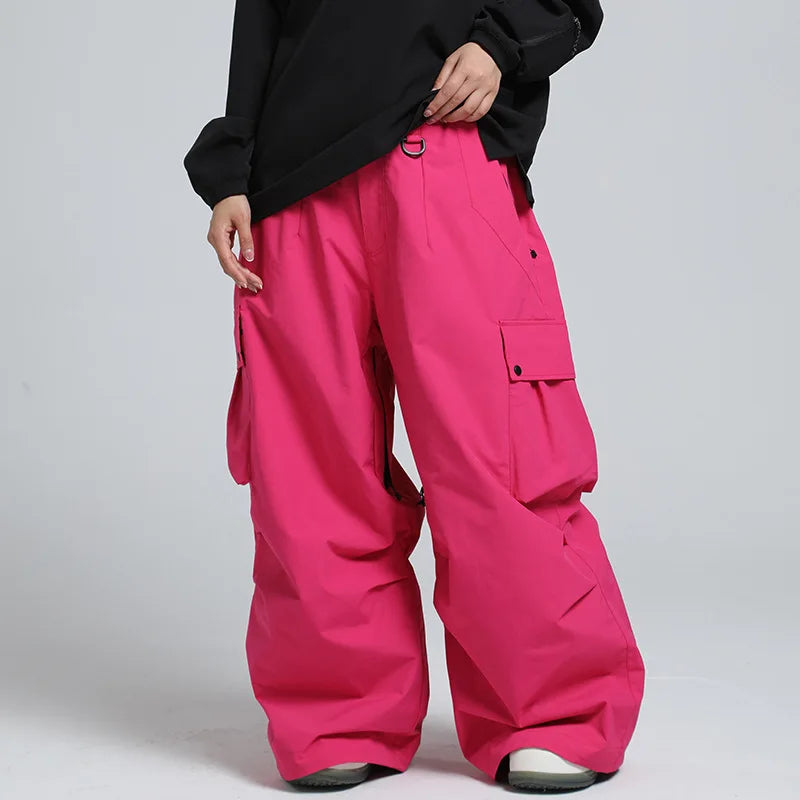 Pantalon de Ski Ample Unisexe – Pantalon de Snowboard Respirant avec Zipp et Isolation