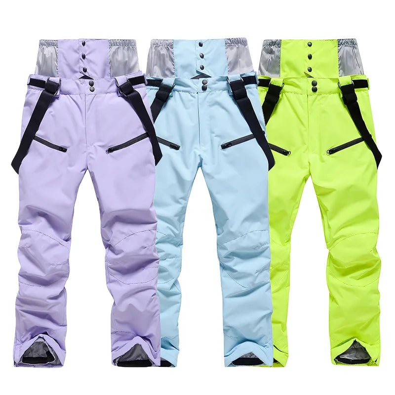 Pantalon de Ski Hivernal Unisexe – Pantalon Étanche et Coupe-Vent avec Protection de Taille