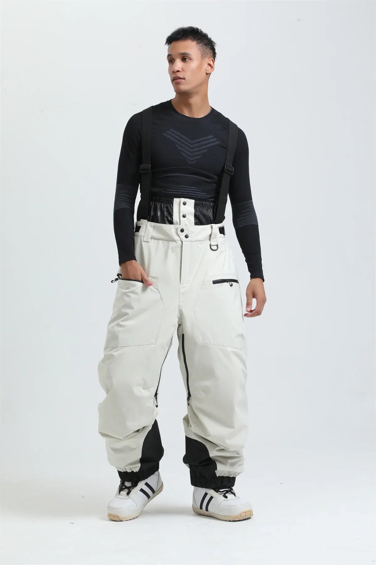 Pantalon de Ski Unisexe avec Bretelles – Pantalon de Snow Étanche pour Froid Extrême (-40°C)