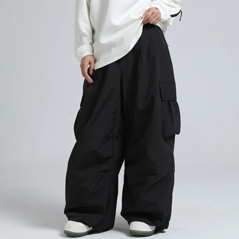 Pantalon de Ski Ample Unisexe – Pantalon de Snowboard Respirant avec Zipp et Isolation