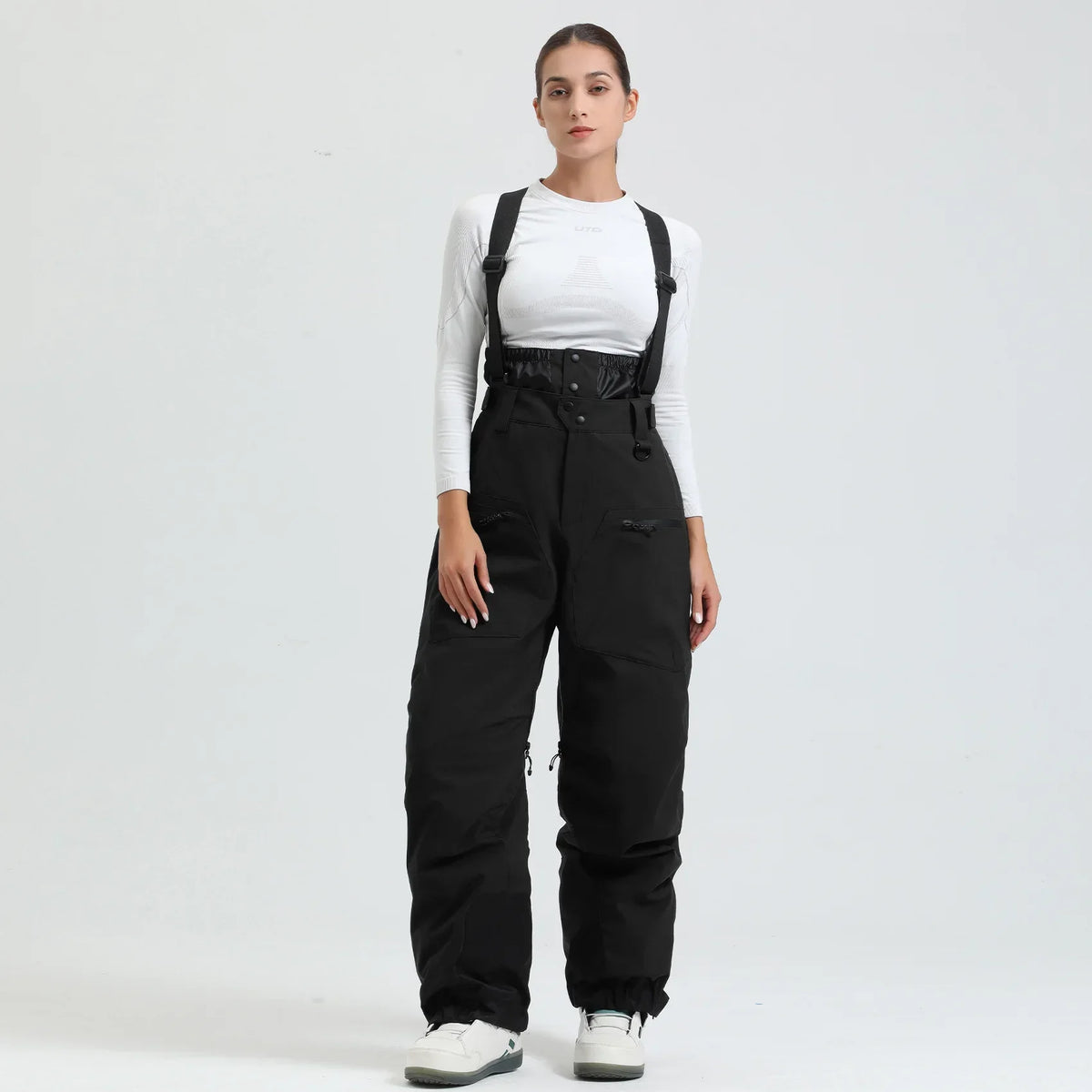 Pantalon de Ski Unisexe avec Bretelles – Pantalon de Snow Étanche pour Froid Extrême (-40°C)