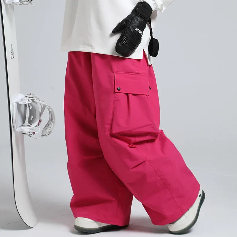 Pantalon de Ski Ample Unisexe – Pantalon de Snowboard Respirant avec Zipp et Isolation