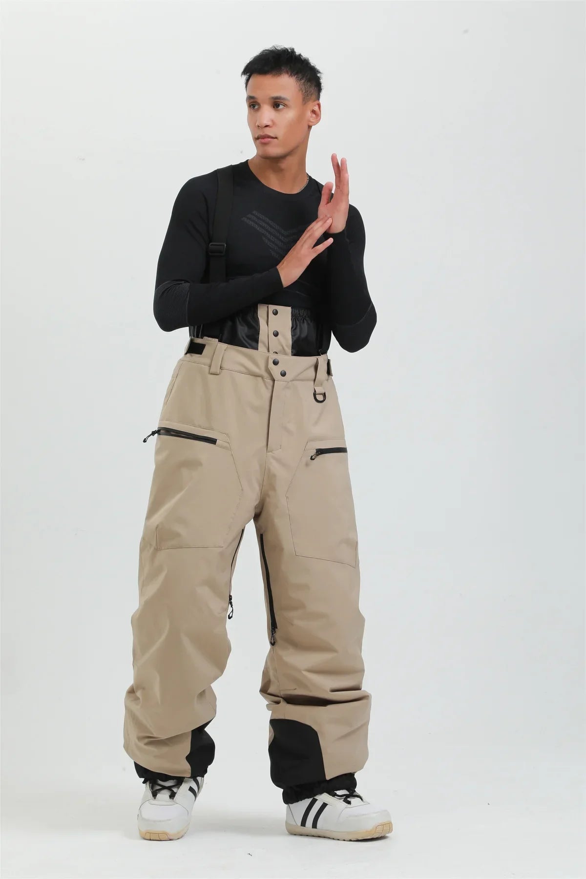 Pantalon de Ski Unisexe avec Bretelles – Pantalon de Snow Étanche pour Froid Extrême (-40°C)