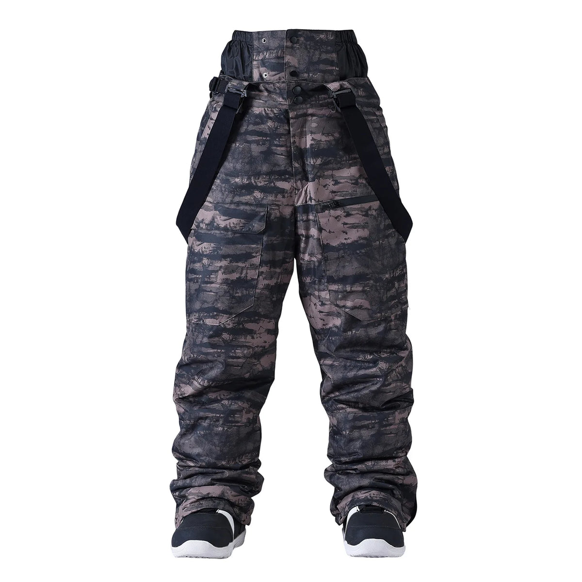 Pantalon de Snowboard Étanche Unisexe – Pantalon de Ski Coupe-Vent avec Bretelles et Protection de Taille