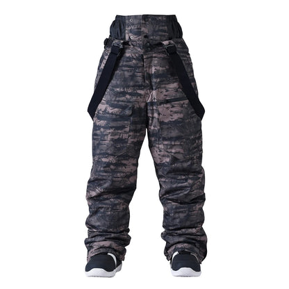 Pantalon de Snowboard Étanche Unisexe – Pantalon de Ski Coupe-Vent avec Bretelles et Protection de Taille
