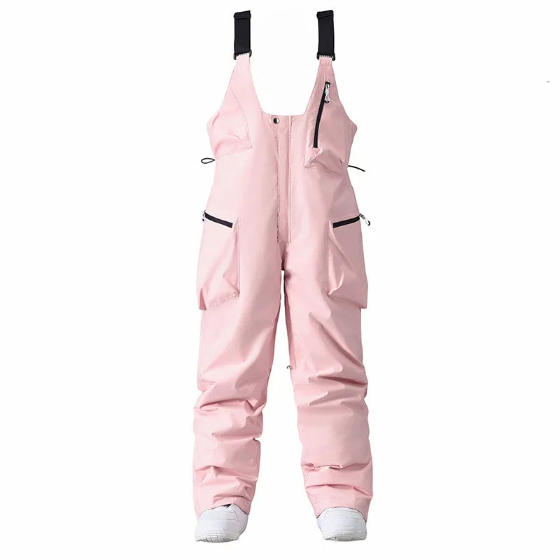 Pantalon de Ski Ajustable Unisexe – Pantalon de Snow avec Bretelles et Fermeture Zippée