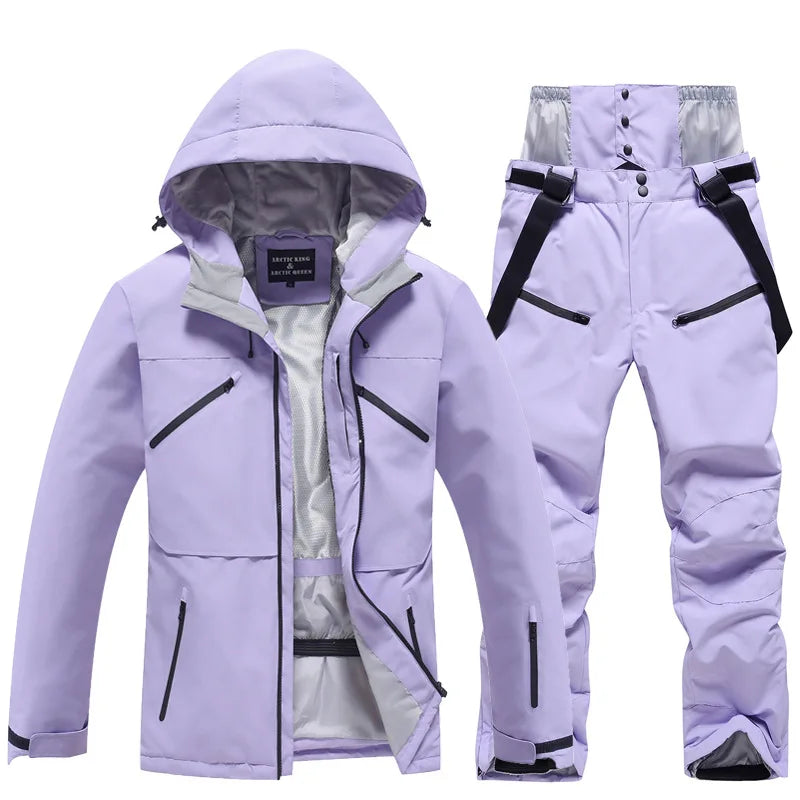 Combinaison de Ski Hivernale Isolée Unisexe – Veste et Pantalon Respirants pour Snowboard