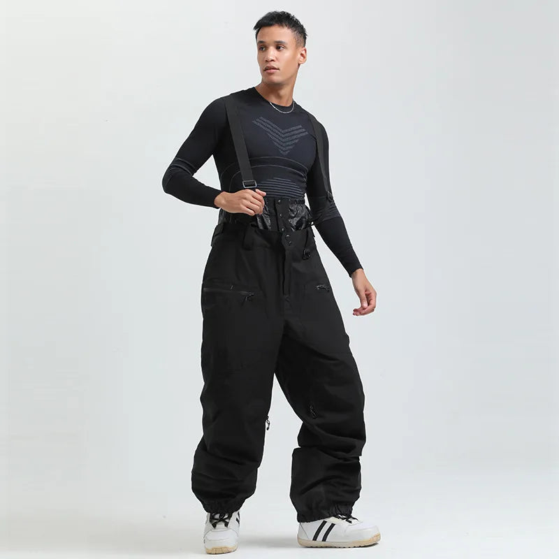 Pantalon de Ski Unisexe avec Bretelles – Pantalon de Snow Étanche pour Froid Extrême (-40°C)