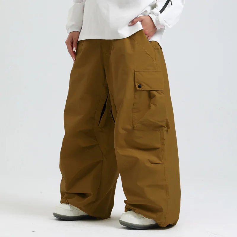 Pantalon de Ski Ample Unisexe – Pantalon de Snowboard Respirant avec Zipp et Isolation