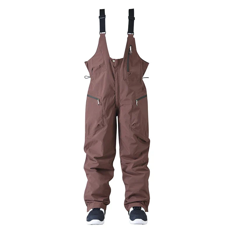 Pantalon de Ski Ajustable Unisexe – Pantalon de Snow avec Bretelles et Fermeture Zippée
