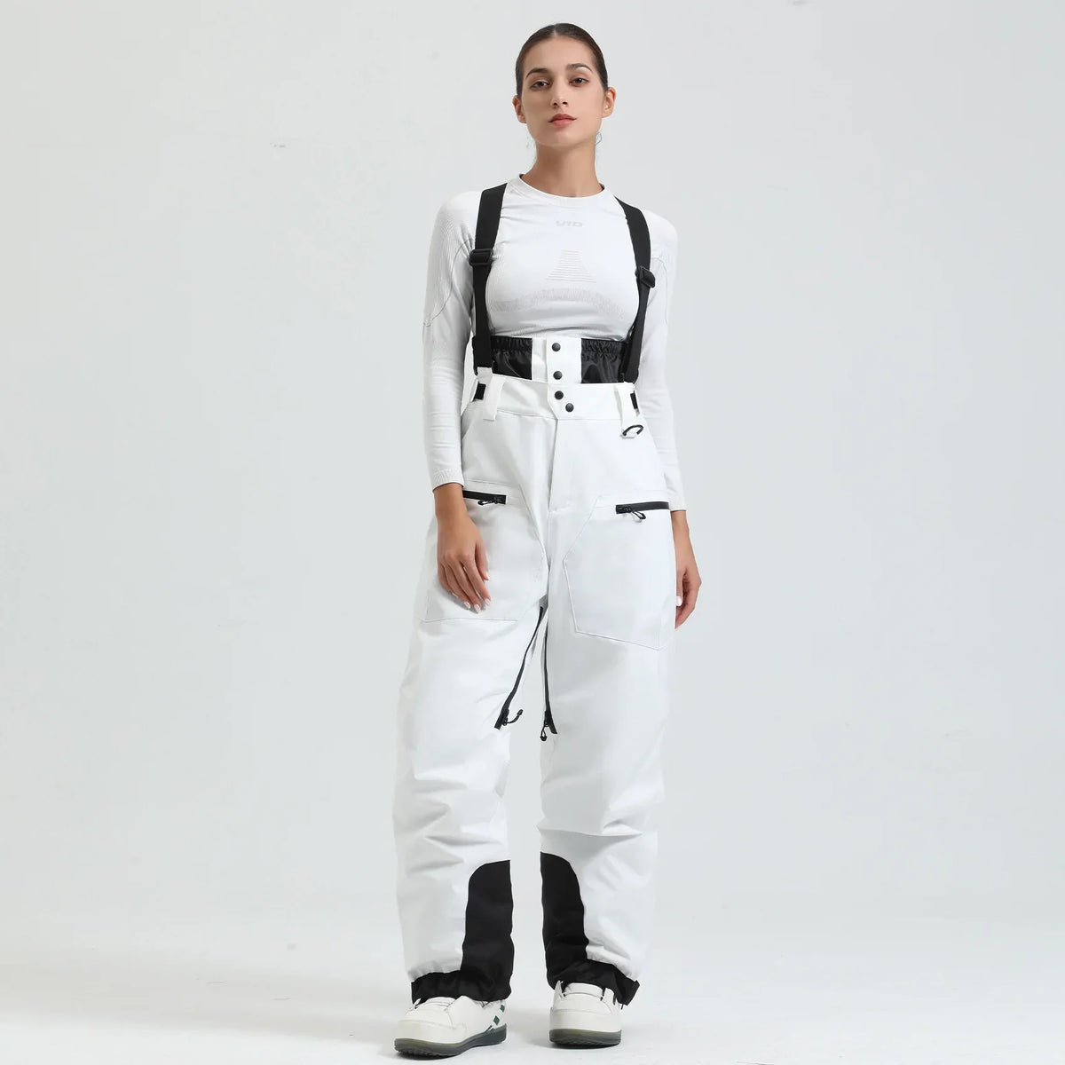 Pantalon de Ski Unisexe avec Bretelles – Pantalon de Snow Étanche pour Froid Extrême (-40°C)