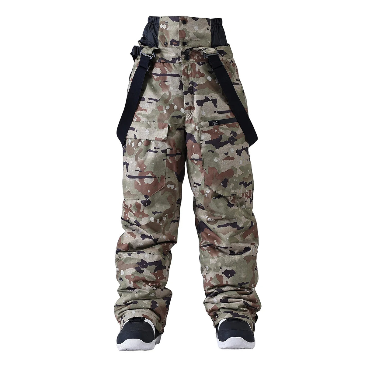 Pantalon de Snowboard Étanche Unisexe – Pantalon de Ski Coupe-Vent avec Bretelles et Protection de Taille