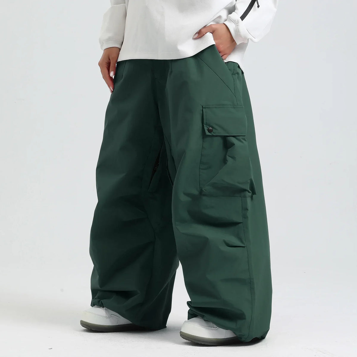 Pantalon de Ski Ample Unisexe – Pantalon de Snowboard Respirant avec Zipp et Isolation