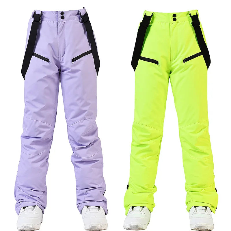 Pantalon de Ski Hivernal Unisexe – Pantalon Étanche et Coupe-Vent avec Protection de Taille