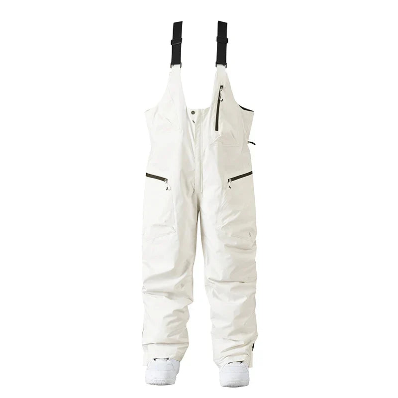 Pantalon de Ski Ajustable Unisexe – Pantalon de Snow avec Bretelles et Fermeture Zippée