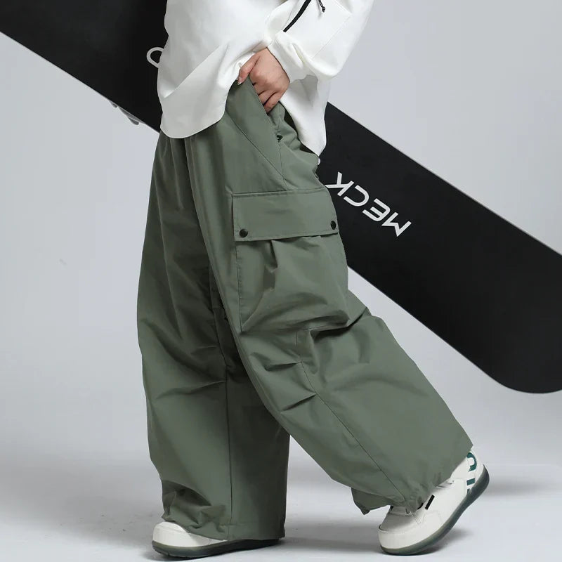Pantalon de Ski Ample Unisexe – Pantalon de Snowboard Respirant avec Zipp et Isolation
