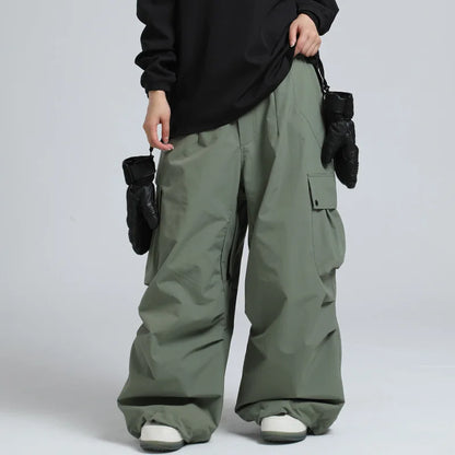 Pantalon de Ski Ample Unisexe – Pantalon de Snowboard Respirant avec Zipp et Isolation