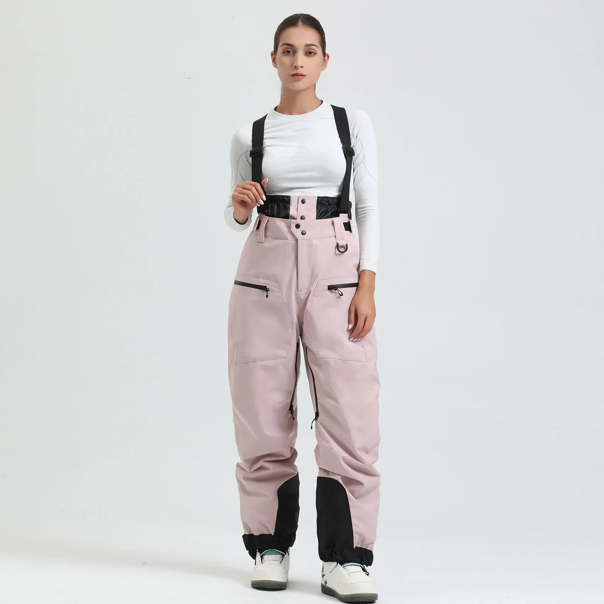 Pantalon de Ski Unisexe avec Bretelles – Pantalon de Snow Étanche pour Froid Extrême (-40°C)