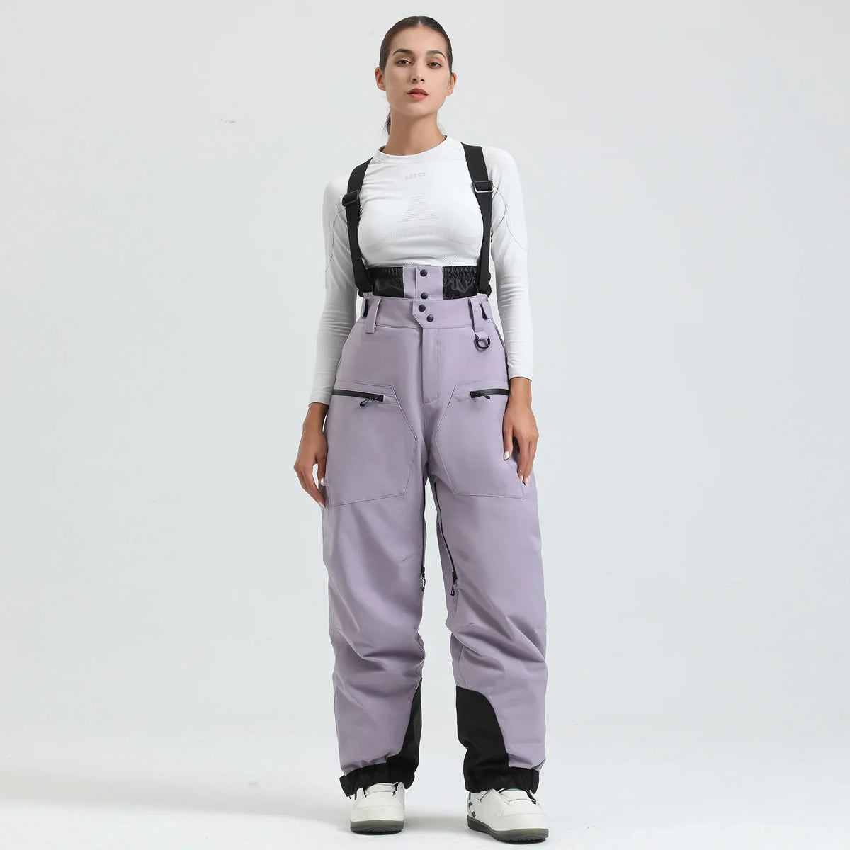 Pantalon de Ski Unisexe avec Bretelles – Pantalon de Snow Étanche pour Froid Extrême (-40°C)