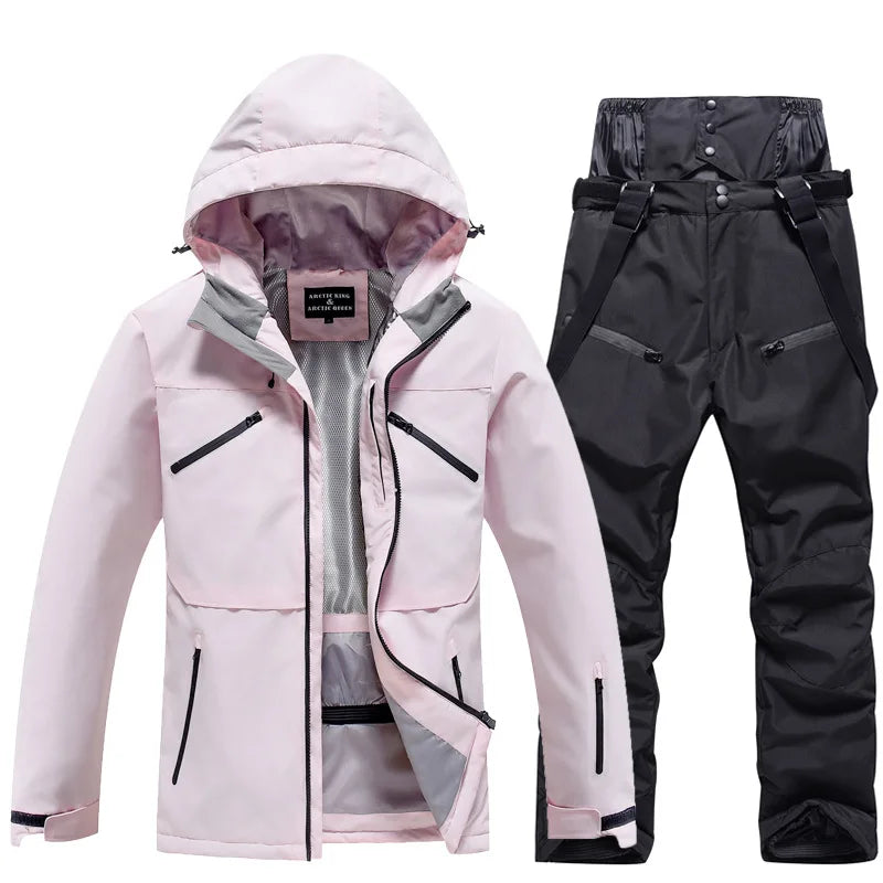 Combinaison de Ski Hivernale Isolée Unisexe – Veste et Pantalon Respirants pour Snowboard