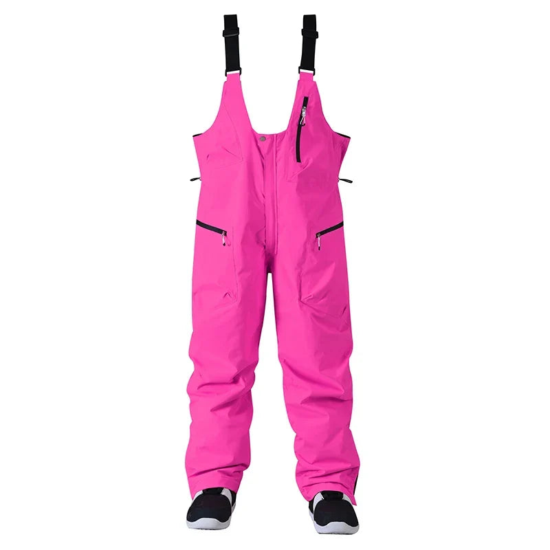 Pantalon de Ski Ajustable Unisexe – Pantalon de Snow avec Bretelles et Fermeture Zippée