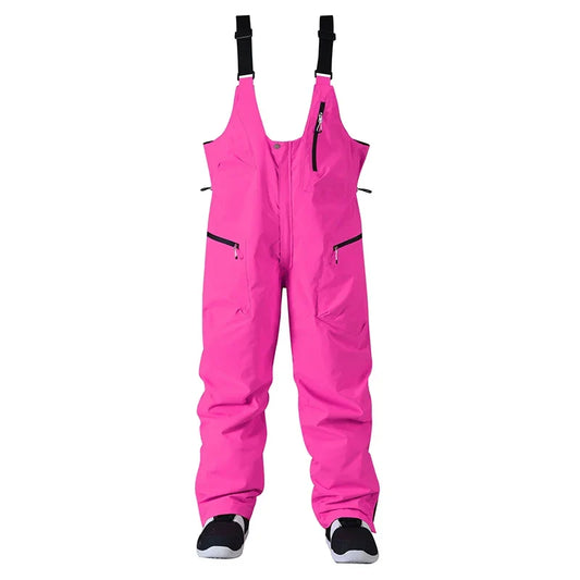 Pantalon de Ski Ajustable Unisexe – Pantalon de Snow avec Bretelles et Fermeture Zippée