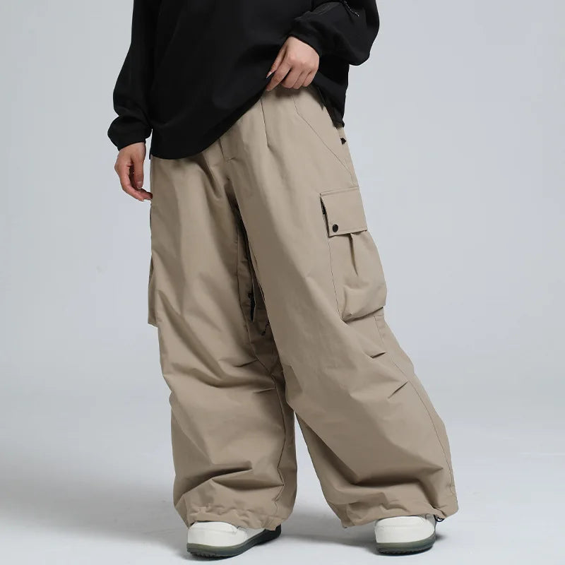 Pantalon de Ski Ample Unisexe – Pantalon de Snowboard Respirant avec Zipp et Isolation
