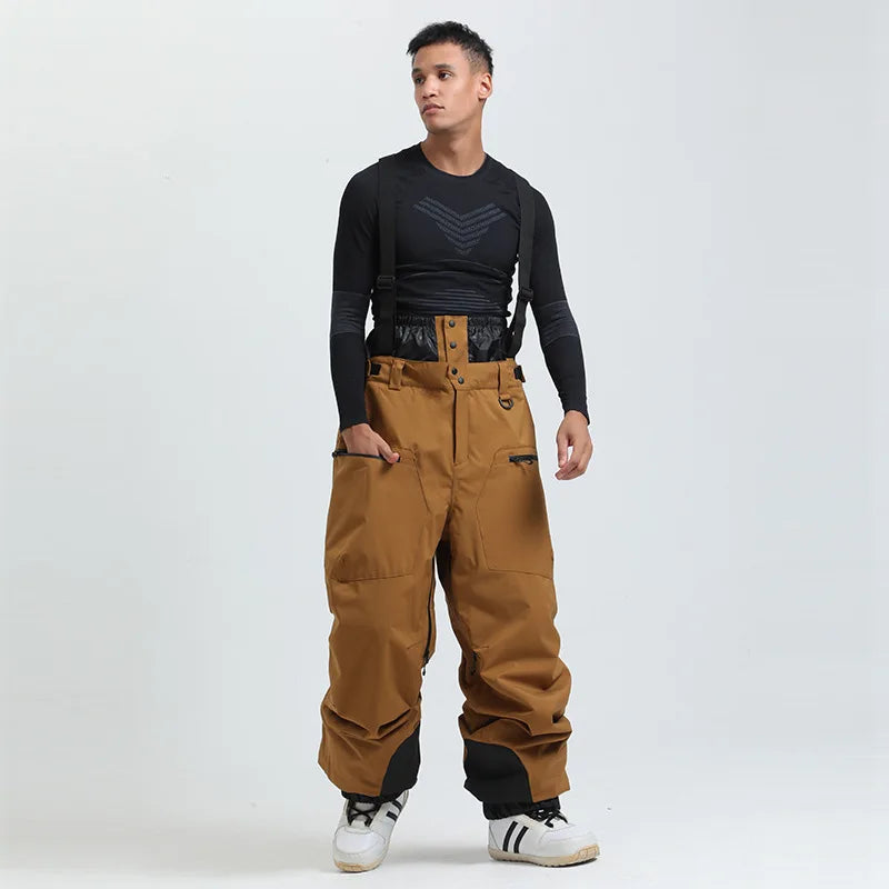 Pantalon de Ski Unisexe avec Bretelles – Pantalon de Snow Étanche pour Froid Extrême (-40°C)