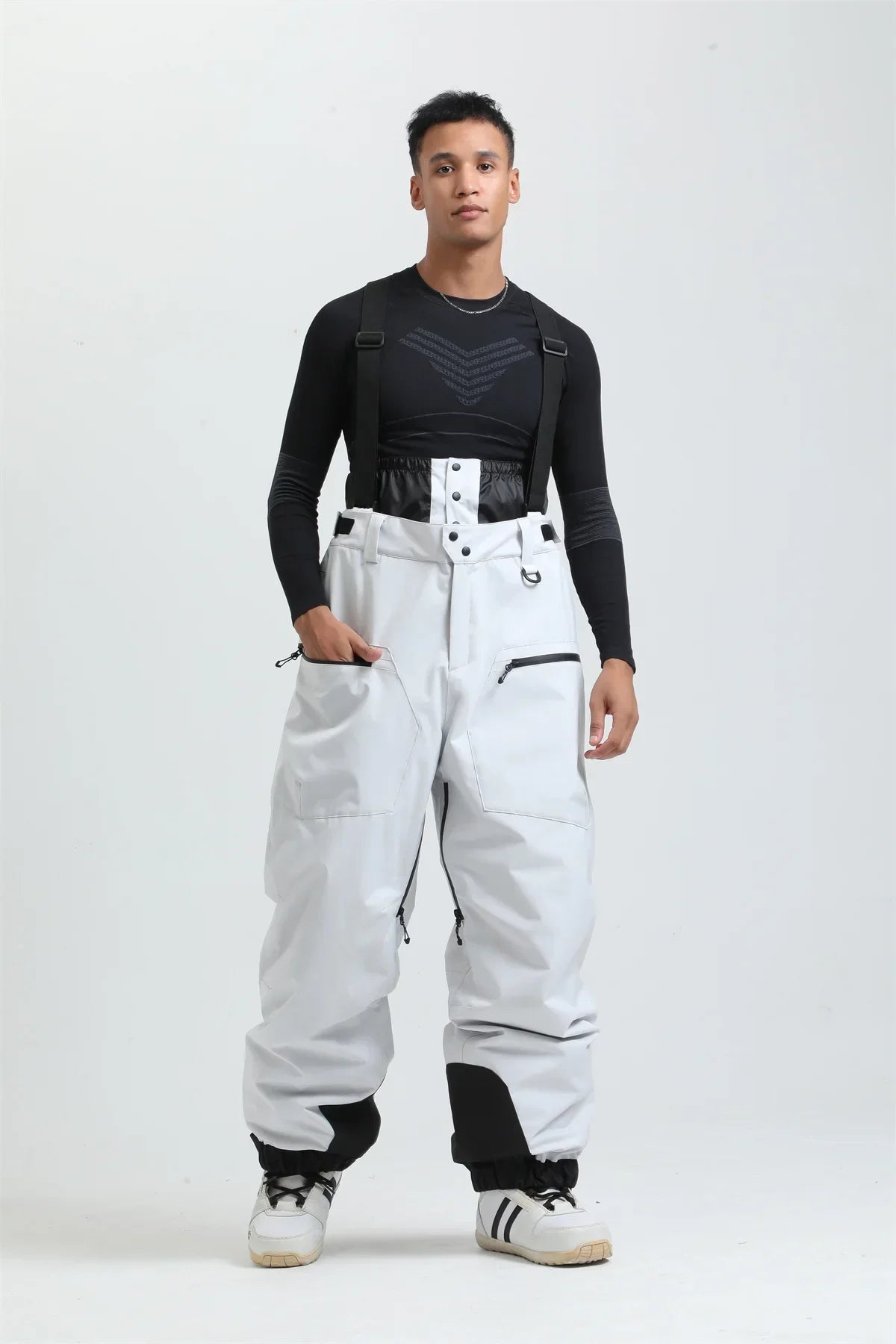 Pantalon de Ski Unisexe avec Bretelles – Pantalon de Snow Étanche pour Froid Extrême (-40°C)
