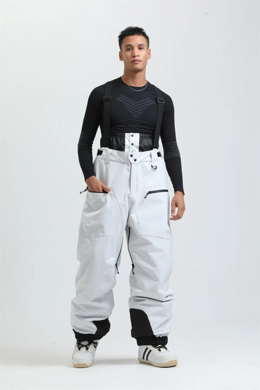 Pantalon de Ski Unisexe avec Bretelles – Pantalon de Snow Étanche pour Froid Extrême (-40°C)