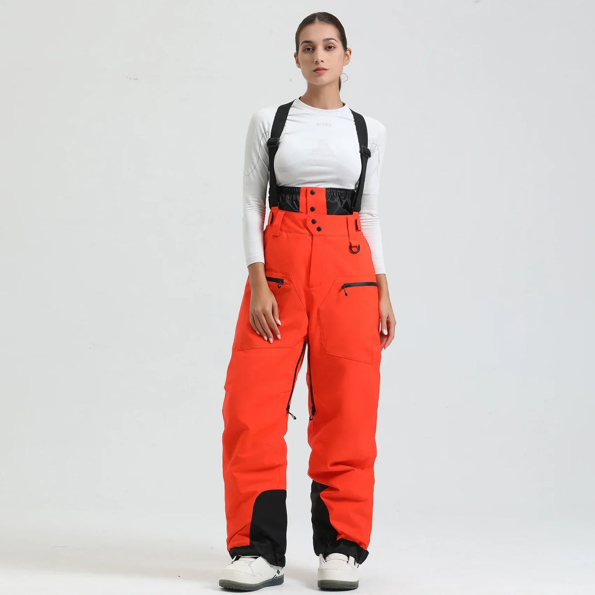 Pantalon de Ski Unisexe avec Bretelles – Pantalon de Snow Étanche pour Froid Extrême (-40°C)