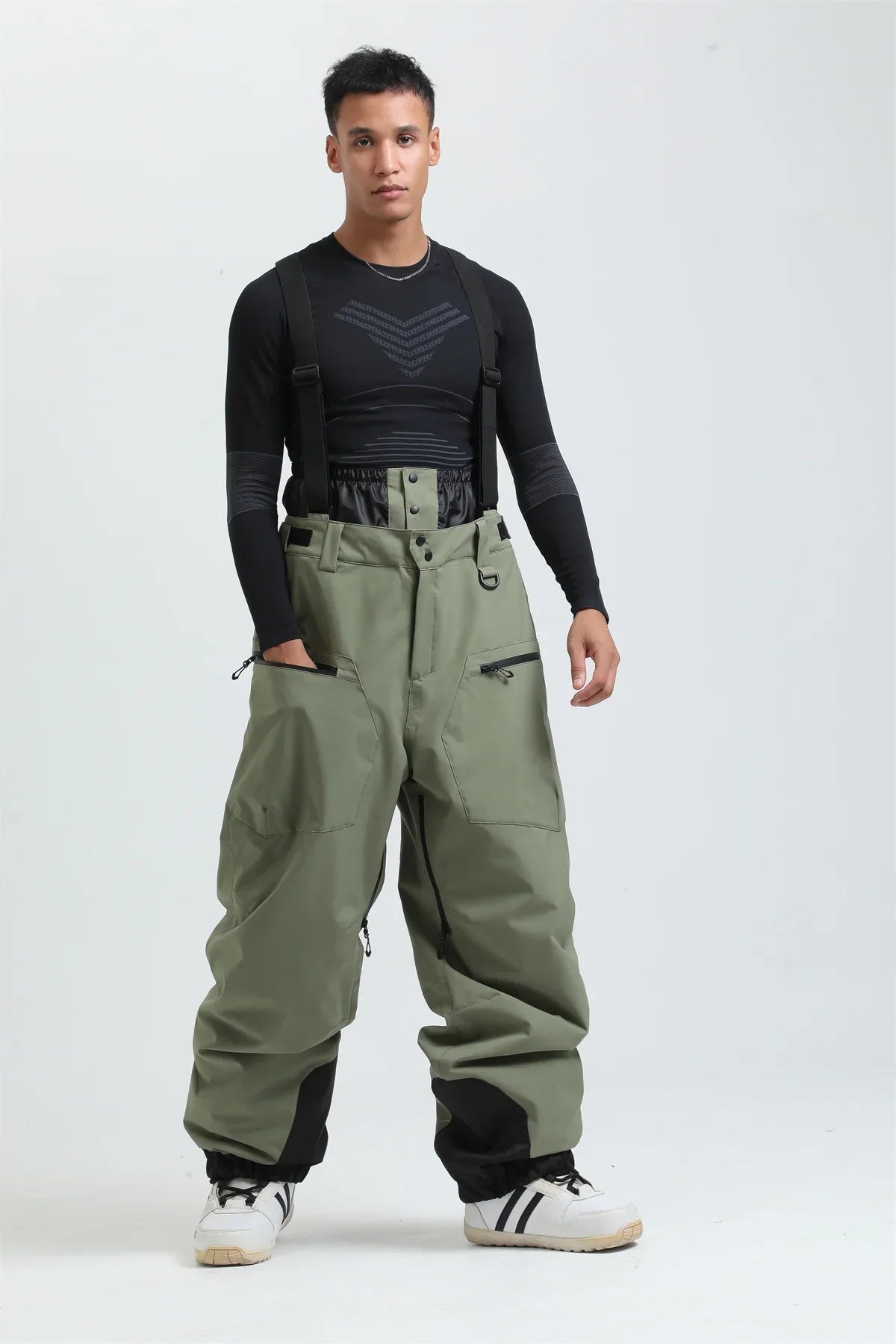 Pantalon de Ski Unisexe avec Bretelles – Pantalon de Snow Étanche pour Froid Extrême (-40°C)