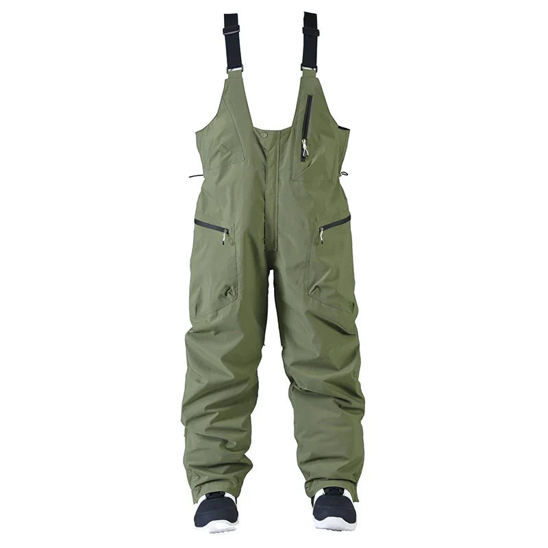 Pantalon de Ski Ajustable Unisexe – Pantalon de Snow avec Bretelles et Fermeture Zippée