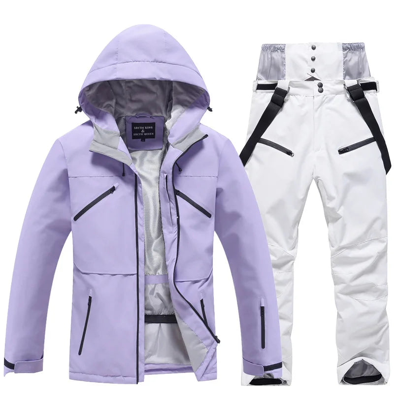Combinaison de Ski Hivernale Isolée Unisexe – Veste et Pantalon Respirants pour Snowboard