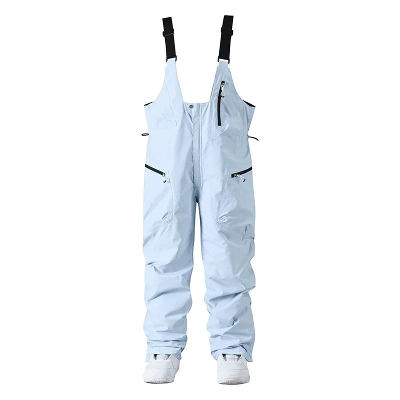Pantalon de Ski Ajustable Unisexe – Pantalon de Snow avec Bretelles et Fermeture Zippée