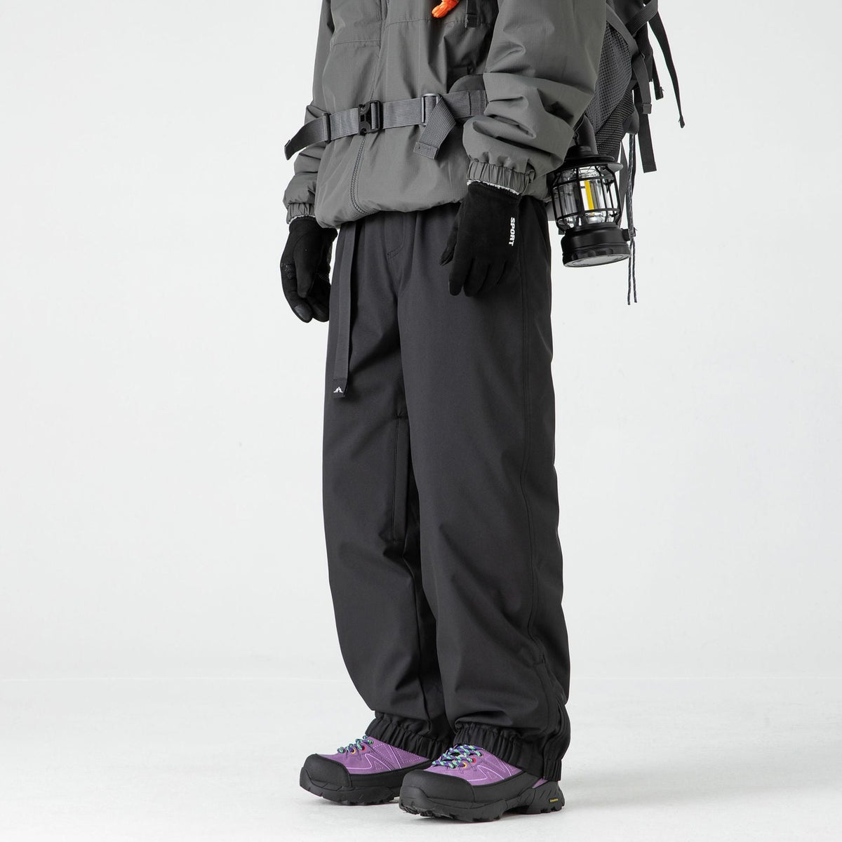 Pantalon de Ski Homme à Coque Rigide Doublé Polaire – Taille Mi-Haute Imperméable