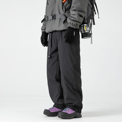 Pantalon de Ski Homme à Coque Rigide Doublé Polaire – Taille Mi-Haute Imperméable