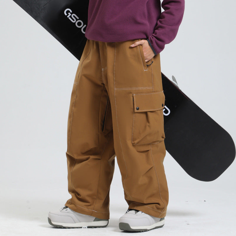 Pantalon de Ski Coupe Large et Coupe-Vent Unisexe – Hivernal Respirant