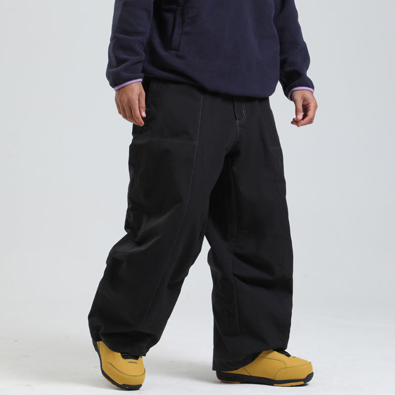Pantalon de Ski Coupe Large et Coupe-Vent Unisexe – Hivernal Respirant
