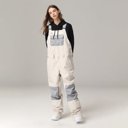 Salopette de Ski Unisexe à Bretelles Ajustables – Pantalon de Neige Hiver