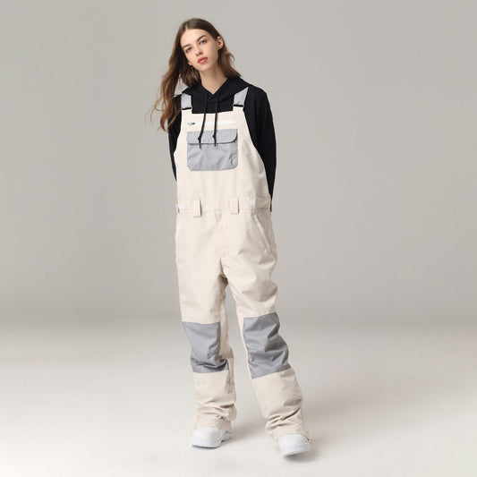 Salopette de Ski Unisexe à Bretelles Ajustables – Pantalon de Neige Hiver