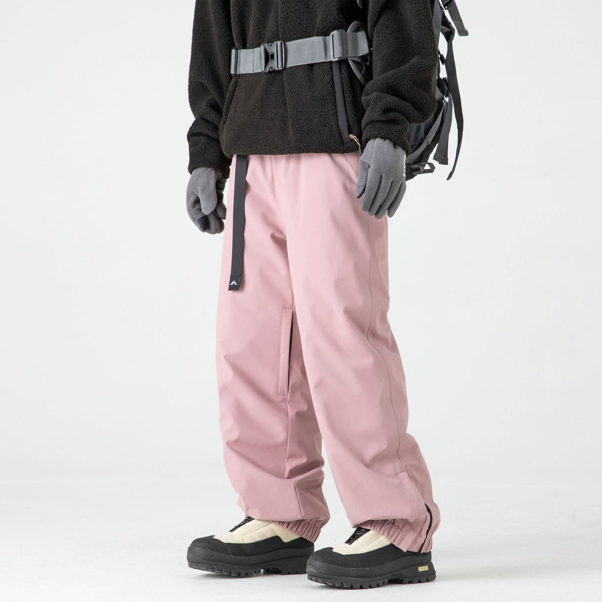 Pantalon de Ski Homme à Coque Rigide Doublé Polaire – Taille Mi-Haute Imperméable